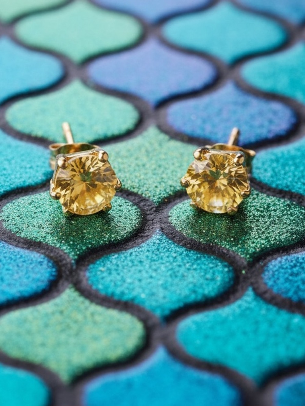 Elegant Gold Stud Earrings